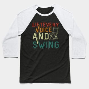 Montgomery Folding Chair Lift Every Voice and Swing Baseball T-Shirt